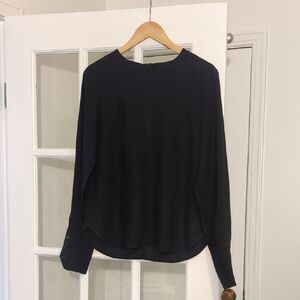 MOSCHINO couture black long sleeve top - size medium